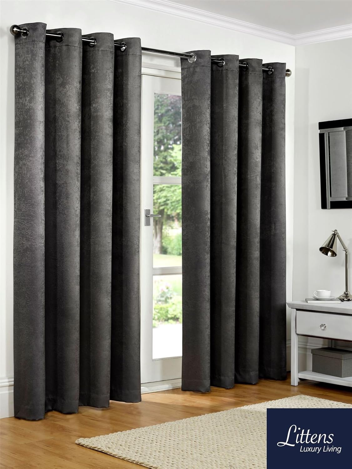 90" x 90" (228x228cm) Charcoal Slate Grey Soft Woven Embossed Thermal