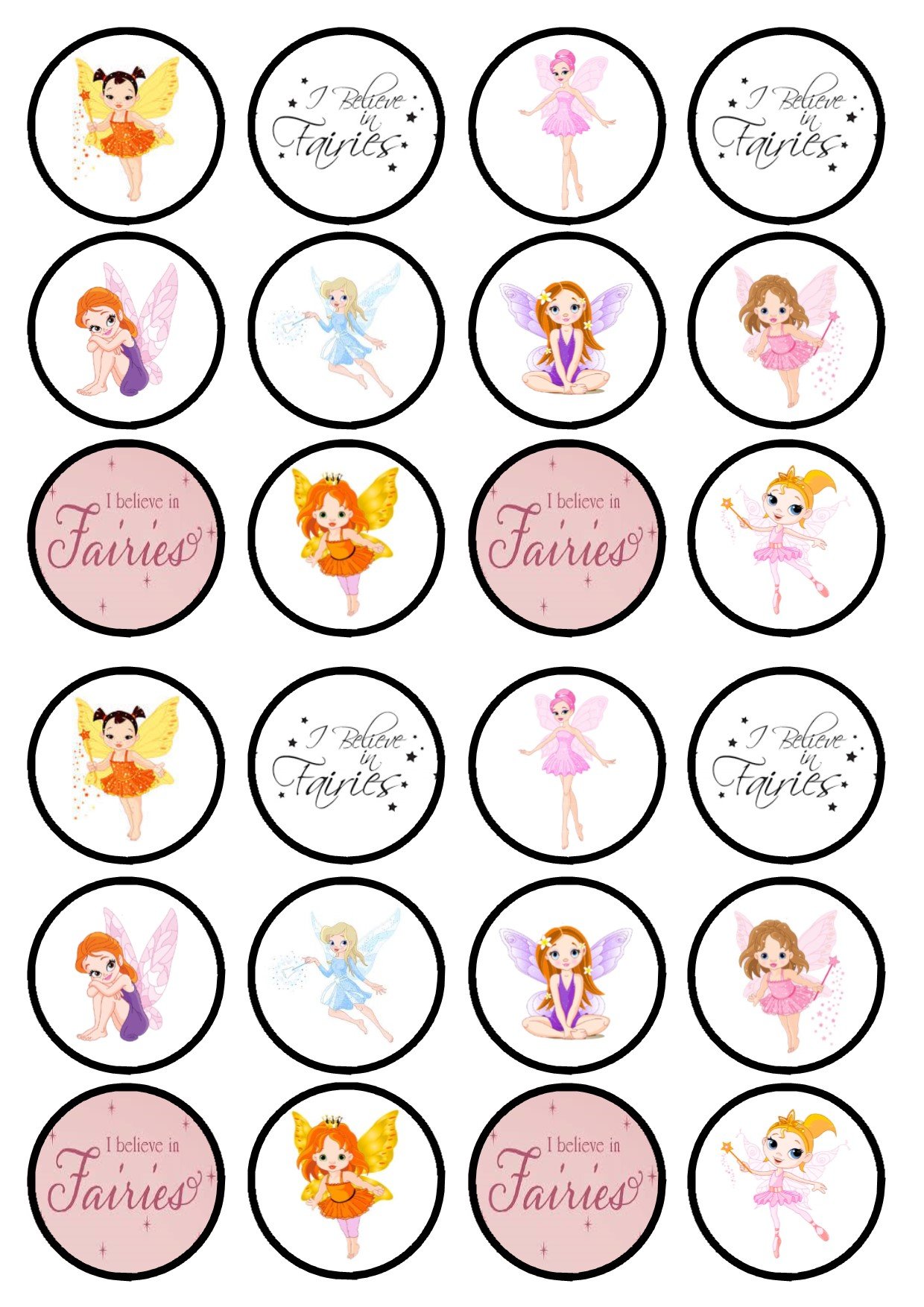 Buy 24 Fairies 1 Edible Premium Thickness SWEETENED Vanilla,Wafer Rice