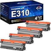 Uniwork Replacement for Dell E310dw Toner Cartridge Compatible E310dw 4Pack | Replacement for Dell E310dw Toner Cartridge P7RMX PVTHG 593-BBKD E310 E514 E515 Use for E310DW E515DW E514DW E515DN 4 Black