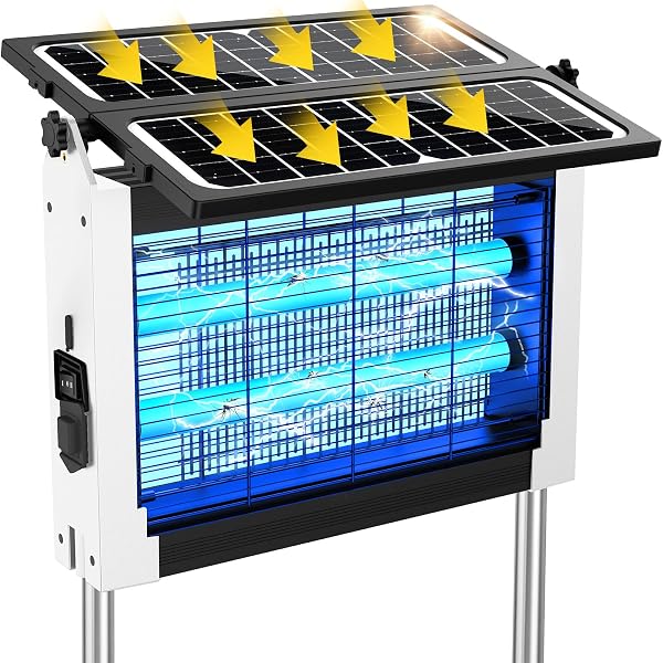 SOLAR BUG ZAPPER OUTDOOR, 4500V SOLAR MOSQUITO ZAPPER...