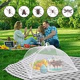 DDSHUN 6 Pack Food Cover Mesh Umbrella Tents 14x14 inch Fly Mosquito Net view 5