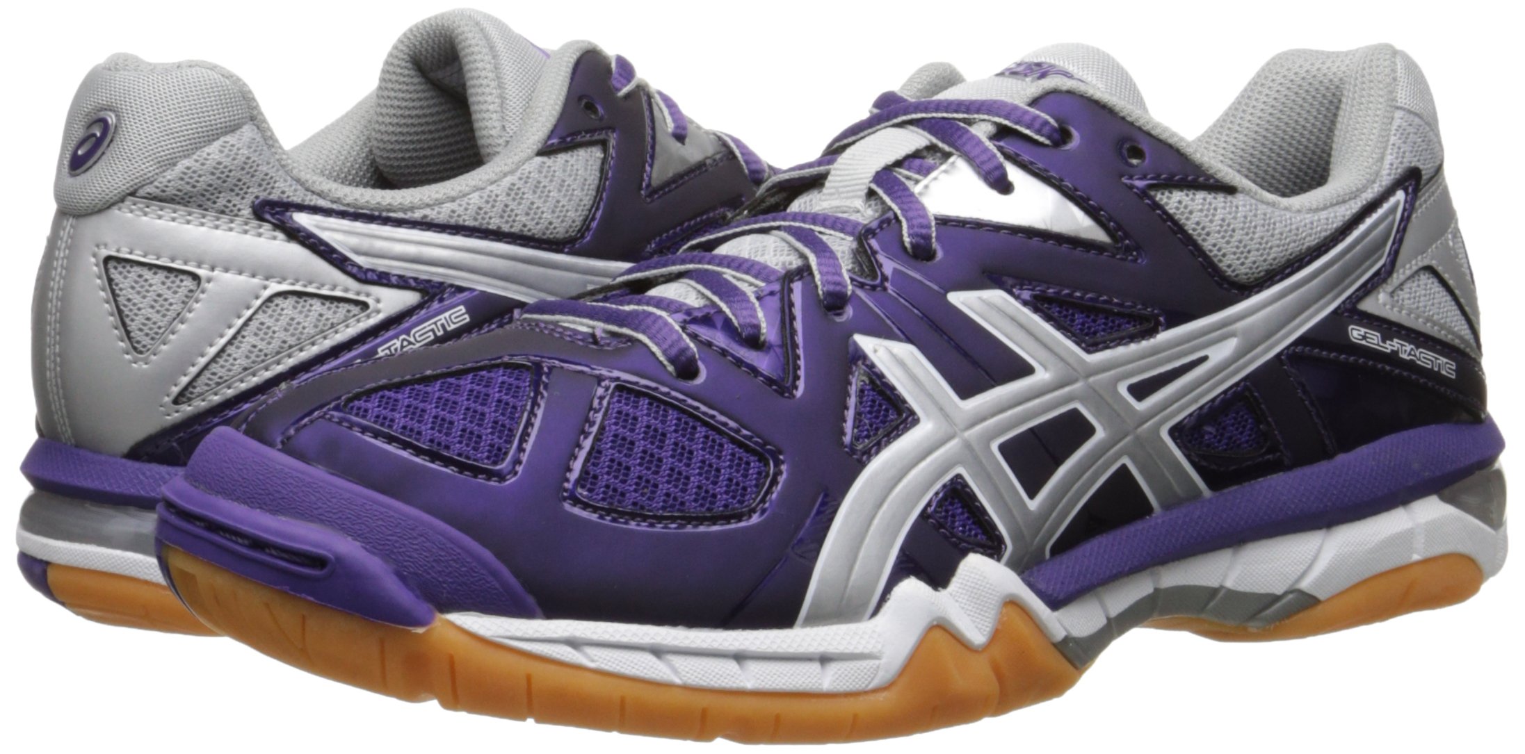 Galleon ASICS Women's Gel Tactic Volleyball Shoe, Purple/Silver/White