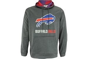 Zubaz NFL Men's Heather Grey Fleece Hoodie With Static Colored Hood, Pro Football Hoodie