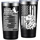 Loecuxe Golden Retriever Gifts - Golden Retriever Gifts for Women, Men - Goldens Retrievers Nutrition Facts Tumbler Cup 20 oz