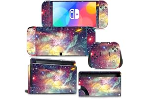 ROIPIN for Nintendo Switch OLED Skin, Protective Film Sticker for Nintendo OLED, Full Wrap Skin for Switch OLED, Protector Sk