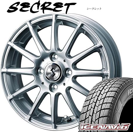 Amazon 数量限定販売 4本セット 14インチ 155 65r14 Good Year グッドイヤー Ice Navi 6 アイスナビ シックス 安全性と経済性を両立した高性能スタンダードモデル Secret シークレット 14x4 5j 4h 100 45 スタイリッシュ ホイール 新品スタッドレス
