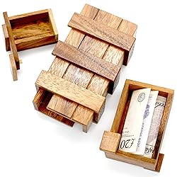 BSIRI Secret Puzzle Box- Brain Teaser Wooden Box