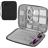 MoKo 12.9 Inch Tablet Sleeve Carrying Case with Handle, Padded Protective Travel Bag for New 13 Inch iPad Pro M5 & Air M3 2025, iPad Pro 12.9 M2&M1, Galaxy Tab S9/S8 Plus 12.4" 2023/2022, Black