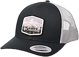 Columbia Men's Mesh Snap Back Hat, Black, Hex Patch