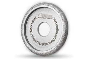 SHDIATOOL 3 Inch Profile Hand Diamond Wheel Height 10mm Convex Curve Edge Grinding for Stone Marble Granite Rock