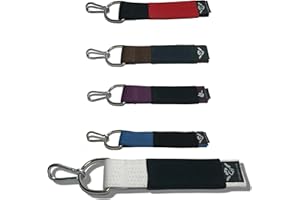GI STORE ROCKS! BJJ Keychain with Carabiner for Jiu Jitsu Backpack All Belt Rankings BJJ Colors Gifts for Jiu Jitsu