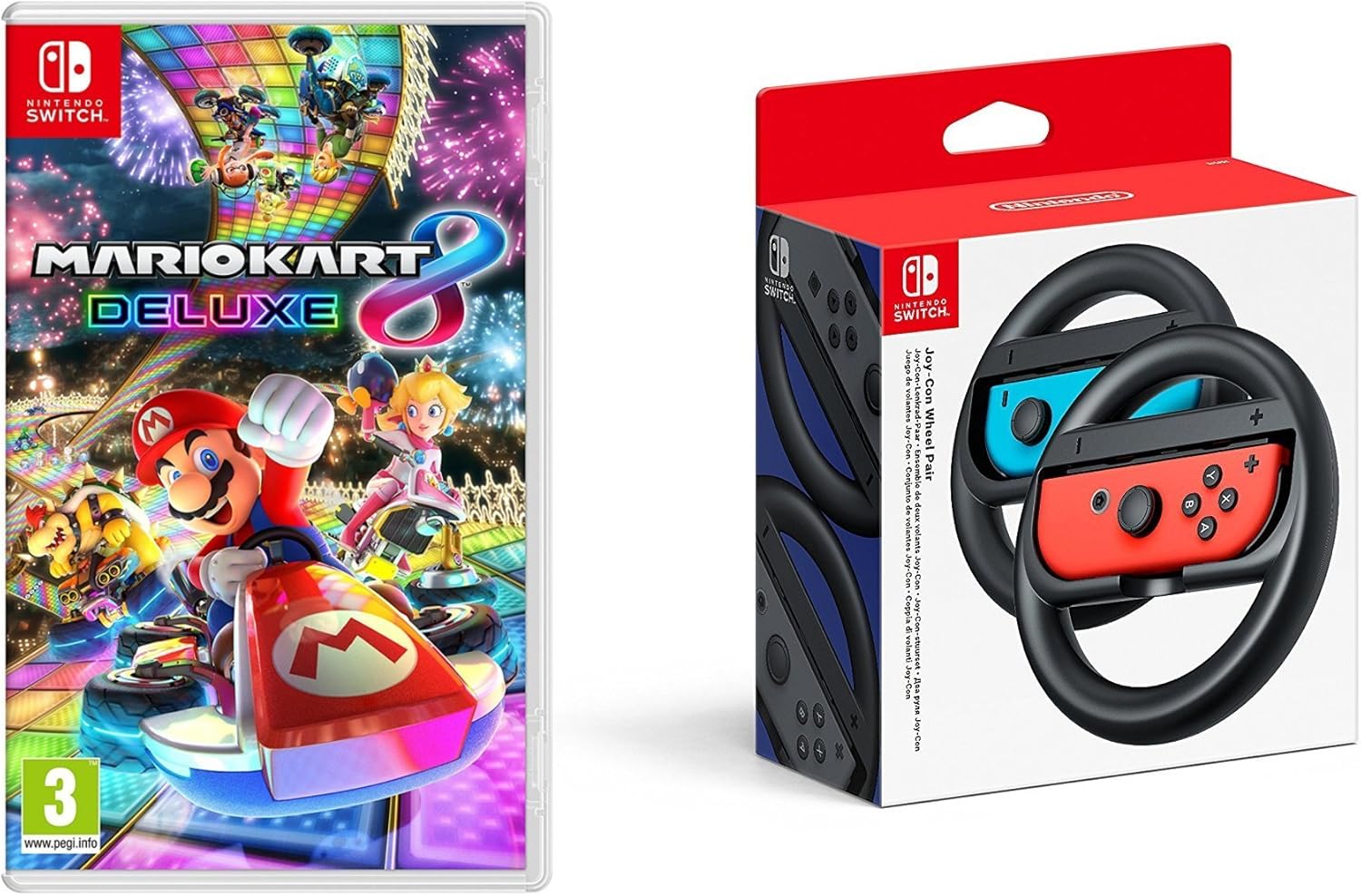 Mario Kart 8 Deluxe + Switch JoyCon Wheel (Volante) Amazon.es