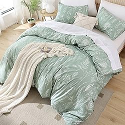 JANZAA Queen Comforter Set Sage Green Comforter