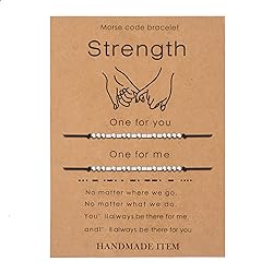 SANNYRA Strength Morse Code Bracelet for Women