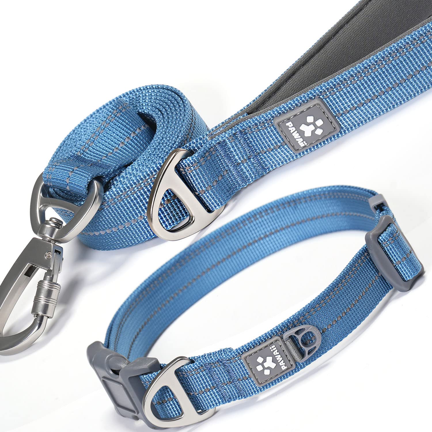 Photo 1 of Pawaii Personalized Dog Collar and Leash Set, Reflective, Adjustable for Small Dogs