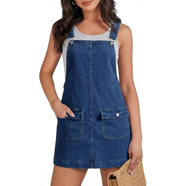 knee length dresses for ladies Women's Organic Corduroy Pinafore Dress