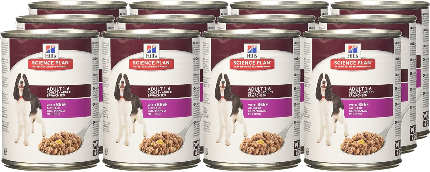 Hill's' 's Science Plan Canine Adult Health & Food Beef Dog Food 12 X 370G, 370 g (Pack of 12) - Image 5