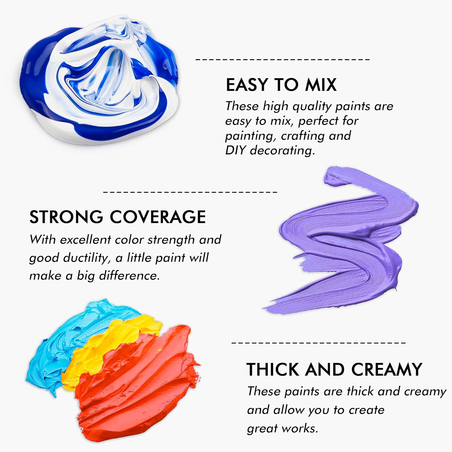 Acrylic Paint Set, Shuttle Art 30 Colors Acrylic Paint in Tubes (36ml) with 3 Brushes, Artist Grade Paint, Rich Pigments, Non-Toxic for Artists, Beginners and Kids on Rocks Crafts Canvas Wood Fabric: Home Improvement