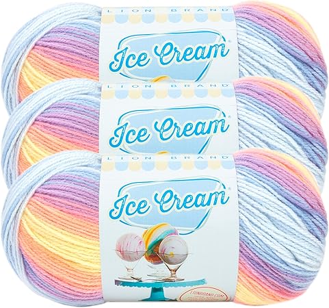 Amazon Com 3 Pack Lion Brand Yarn 923 220 Ice Cream Yarn Parfait