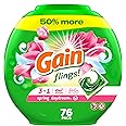 Gain flings Laundry Detergent Soap Pacs HE Compatible 76 Count Long Lasting Scent Spring Daydream Scent