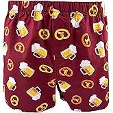 ROCK ATOLL Men's Classic 100% Cotton Print Boxer Shorts in Unusual Bold Patterns