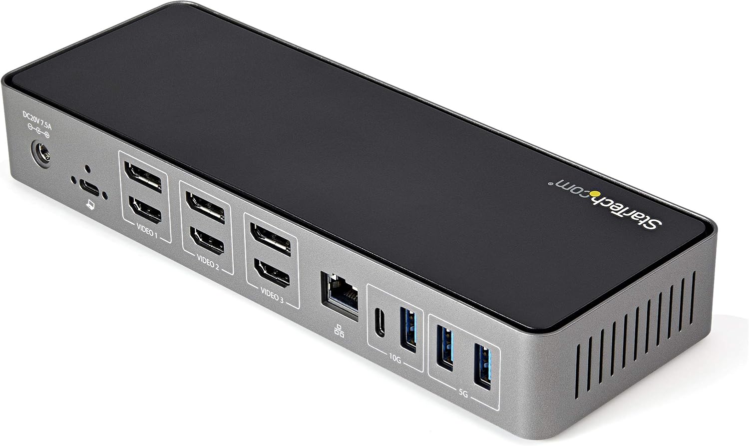 StarTech USB-C & USB-A Dock - Hybrid Universal Triple Monitor Laptop Docking Station w/DisplayPort & HDMI 4K 60Hz - 85W Power Delivery, 6X USB Hub, GbE, Audio - USB 3.1 Gen 2 10Gbps (DK31C3HDPD): Computers & Accessories