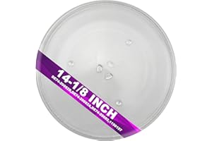 Meter Star 14 1/8" Microwave Glass Turntable Plate Replacement-Compatible with Samsung & GE Microwaves, Replaces DE74-20002B/A/D, WB49X10063/96/30, WB39X10038, 1150157 - Oven-Safe Glass Cooking Tray