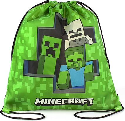 Amazon Minecraft ゾンビクリーパー スケルトン グリーン ドローストリング スイムバッグ 服 ファッション小物 通販