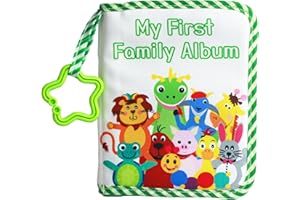 IKUHRMO Baby Photo Album, My First Photo Album for Baby, 4x6 Inch Soft Cloth Family Book
