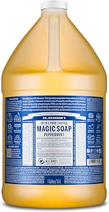 Dr. Bronner's Peppermint Pure-Castile Soap 3.79 L Organic Oils 18-in-1