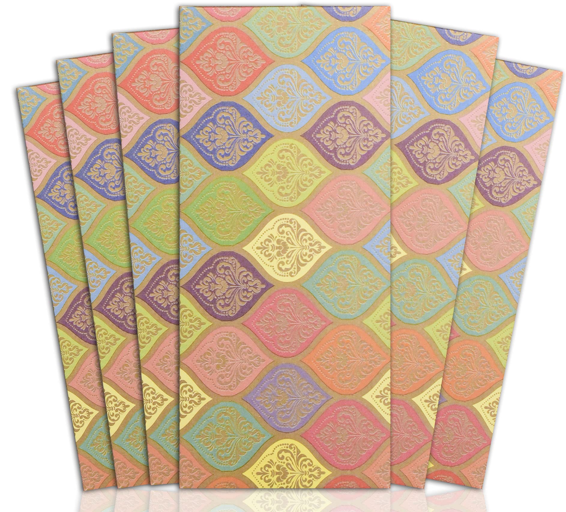 New Fashion House Shagun Money Envelopes (Pack of 10) Fancy Gifting Wallets for Wedding Eid Diwali Christmas, Multicoloured