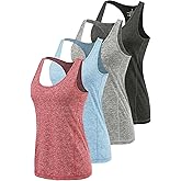 Air Curvey Workout Tank Tops for Women Yoga Racerback Tanks Athletic Quick Dry Activewear 4 Pack
