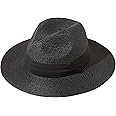 Lanzom Women Wide Brim Straw Panama Roll up Hat Fedora Beach Sun Hat UPF50+