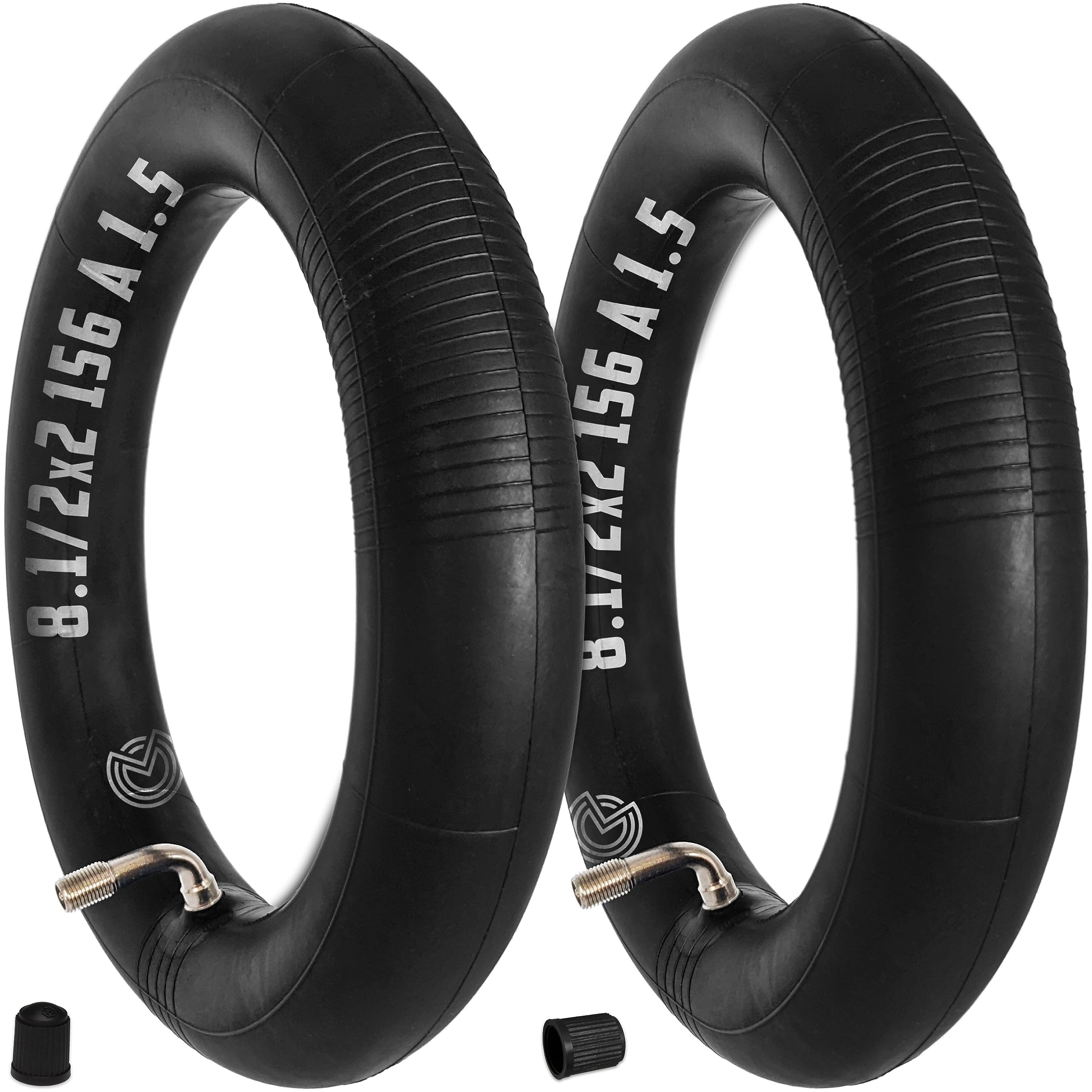 MOOVMOOV - 8 1/2x2-156 A 1.5 Bent Valve 110/90 Inner Tubes - For Dualtron Mini Electric Scooter - Speedway Leger - Kugoo KuKirin G2 Pro - 8.5x2 Inch Inner Tube for Inflatable Tyre: 28052262