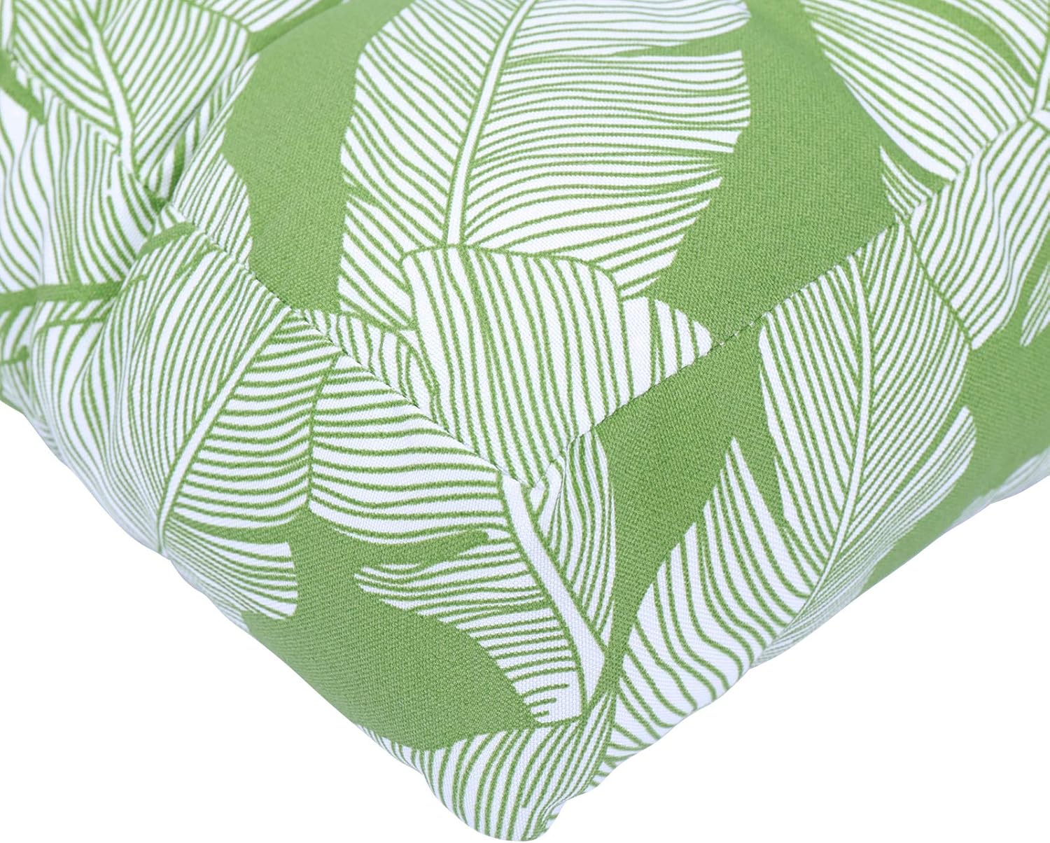 RACLVAY Outdoor Cushions 19 x 19 inches Patio Chair Seat Pads, Indoor Full-Length Ties for Non-Slip Support, Plump Filling, Full of Elasticity, Premium Comfortable Thick Fiber, Set of 2, Green: Home & Kitchen