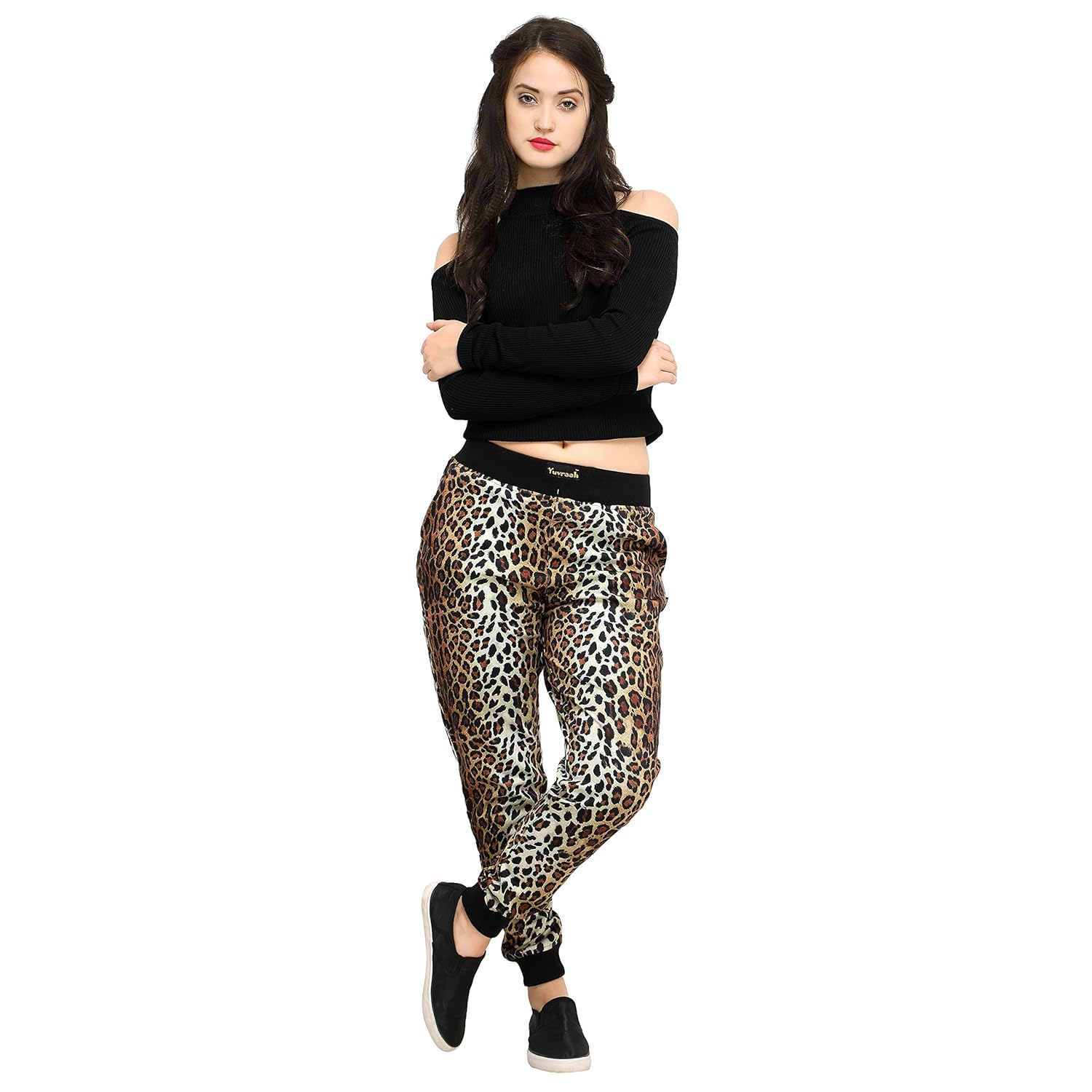 yuvraah women's new leopard printed jogger