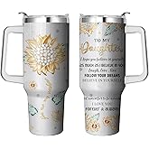 Wuepncah 40 Oz Daughter Tumblers Gift from Mom/Dad, To My Daughter Cup Gifts for Mothers Day, Gifts for Daughters Coffee Mug from Mother/Father, Birthday Gift Ideas for Daughters