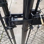 Black Chain Link Double Gate Latch – Heavy Duty, No Drop Rod Needed