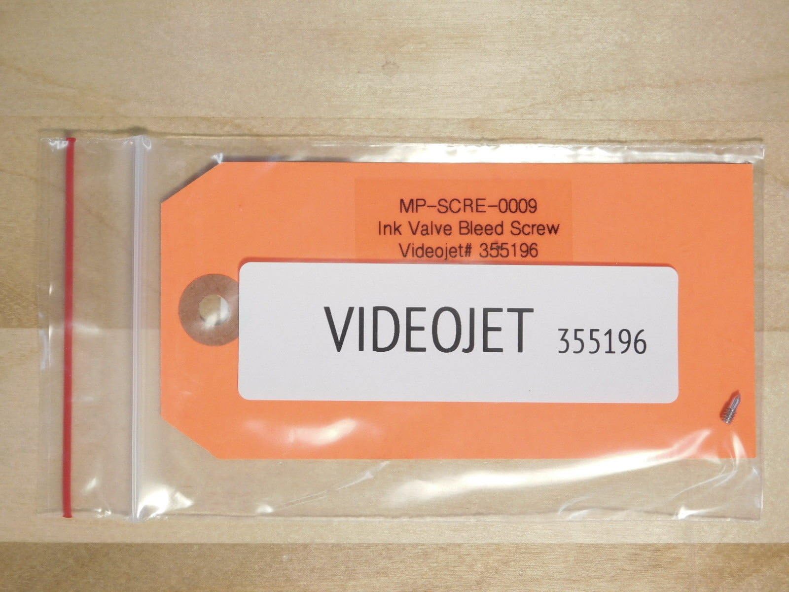 BRAND NEW - MARSH VideoJet 355196 INK VALVE BLEED SCREW SP355196