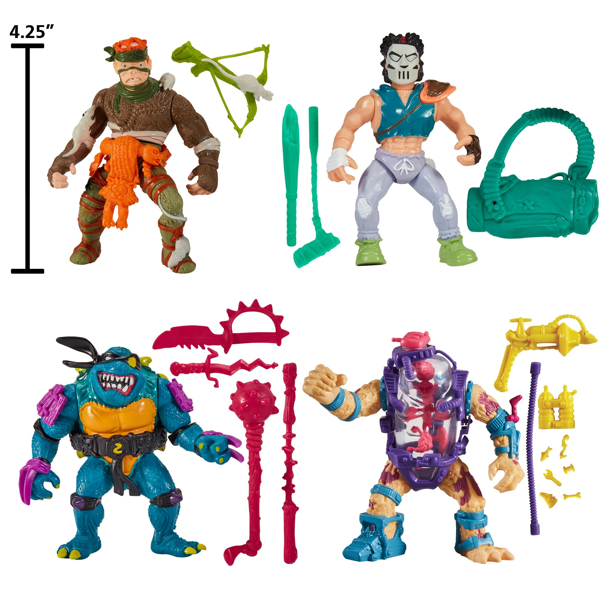 Teenage Mutant Ninja Turtles Classic Mutant 4-Pack Bundle by Playmates Toys