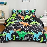 Tasselily 6 Pcs Bed in A Bag Full Comforter Set for Boys Girls, Dinosaur Comforter, Dinosaur Bedding Sets with Sheets for Kids