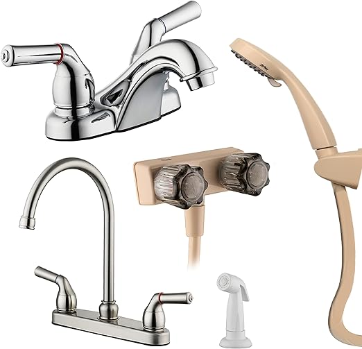 Amazon Com Pih Rv Faucet Gift Package W Two Handle High Arc