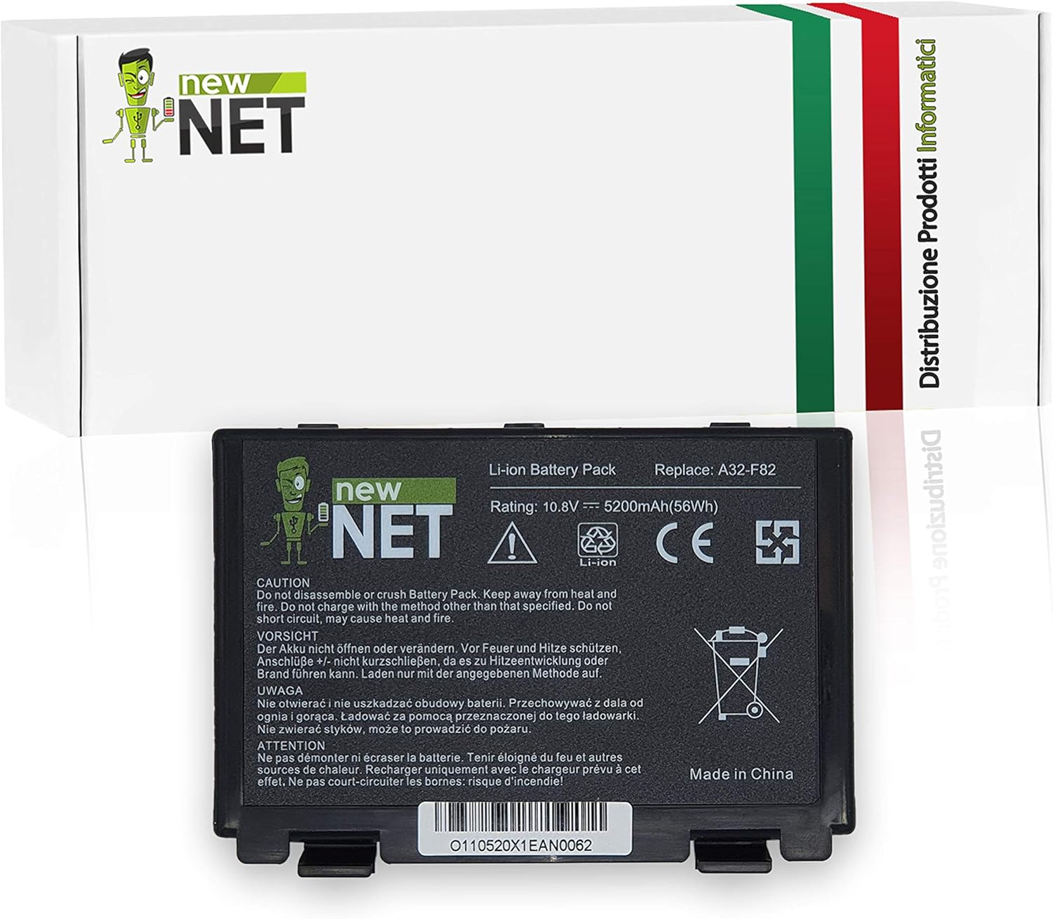 Vhbw Batteria Per Notebook Asus A32-XT12 | 4400mAh, 11.1V, Li-Ion | Sostituto Di Alta Qualità