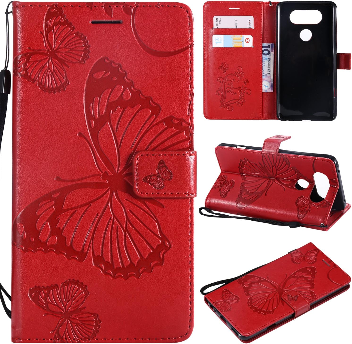 Best lg v20 red wallet case