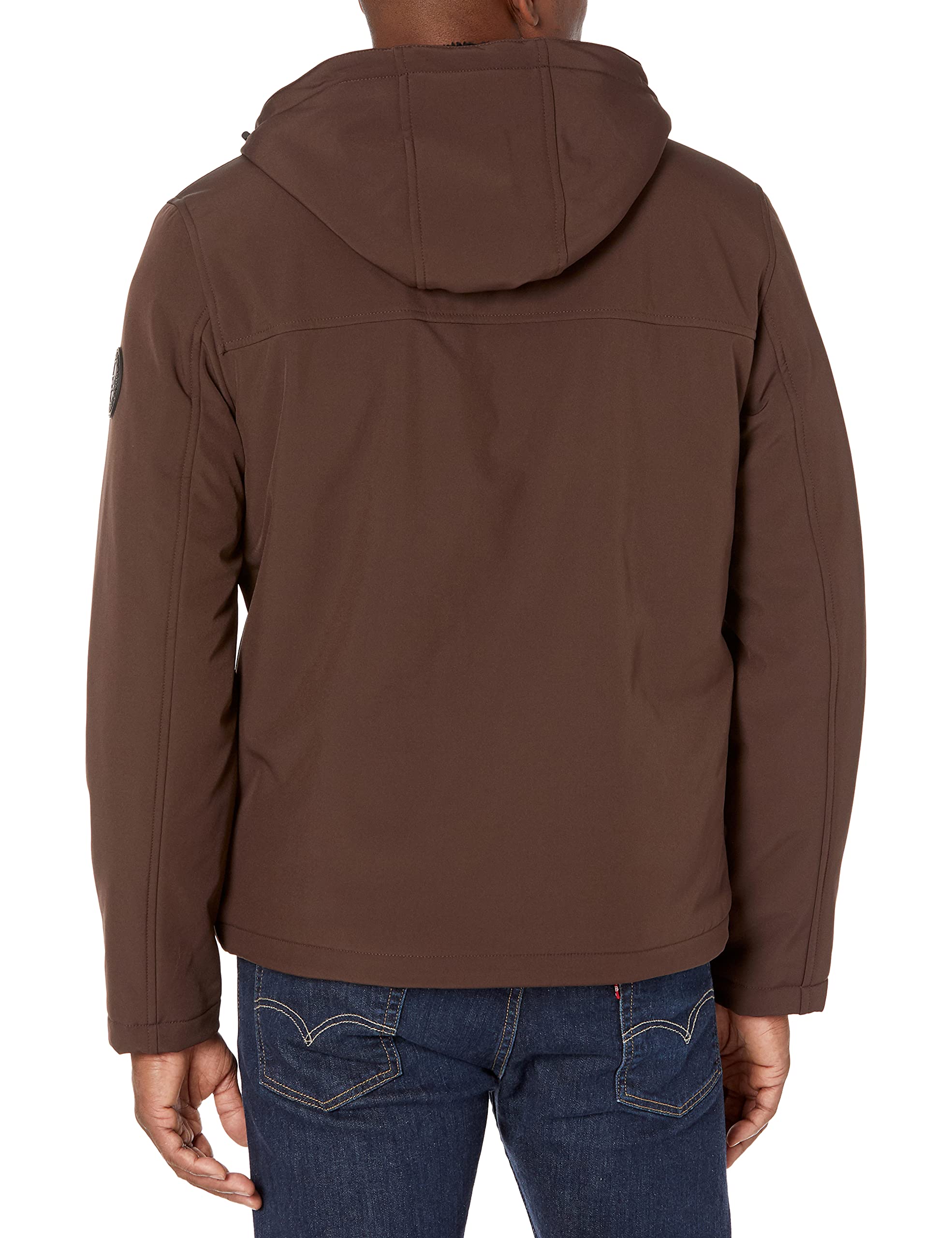 Levi's Men's Soft Shell Two Pocket Sherpa Lined Hooded Trucker Jacket Graphit... for sale online