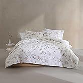 Calvin Klein - Queen Comforter Set, Floral Inspired Soft Bedding with Matching Shams, Oeko-Tex Certified (Eternity Floral Beige, Queen)