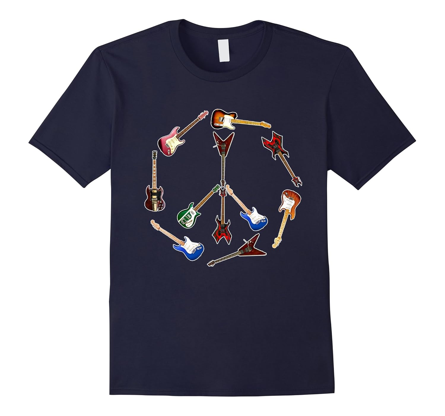 Guitar Peace shirt funny T shirt Lover Guitar-ANZ