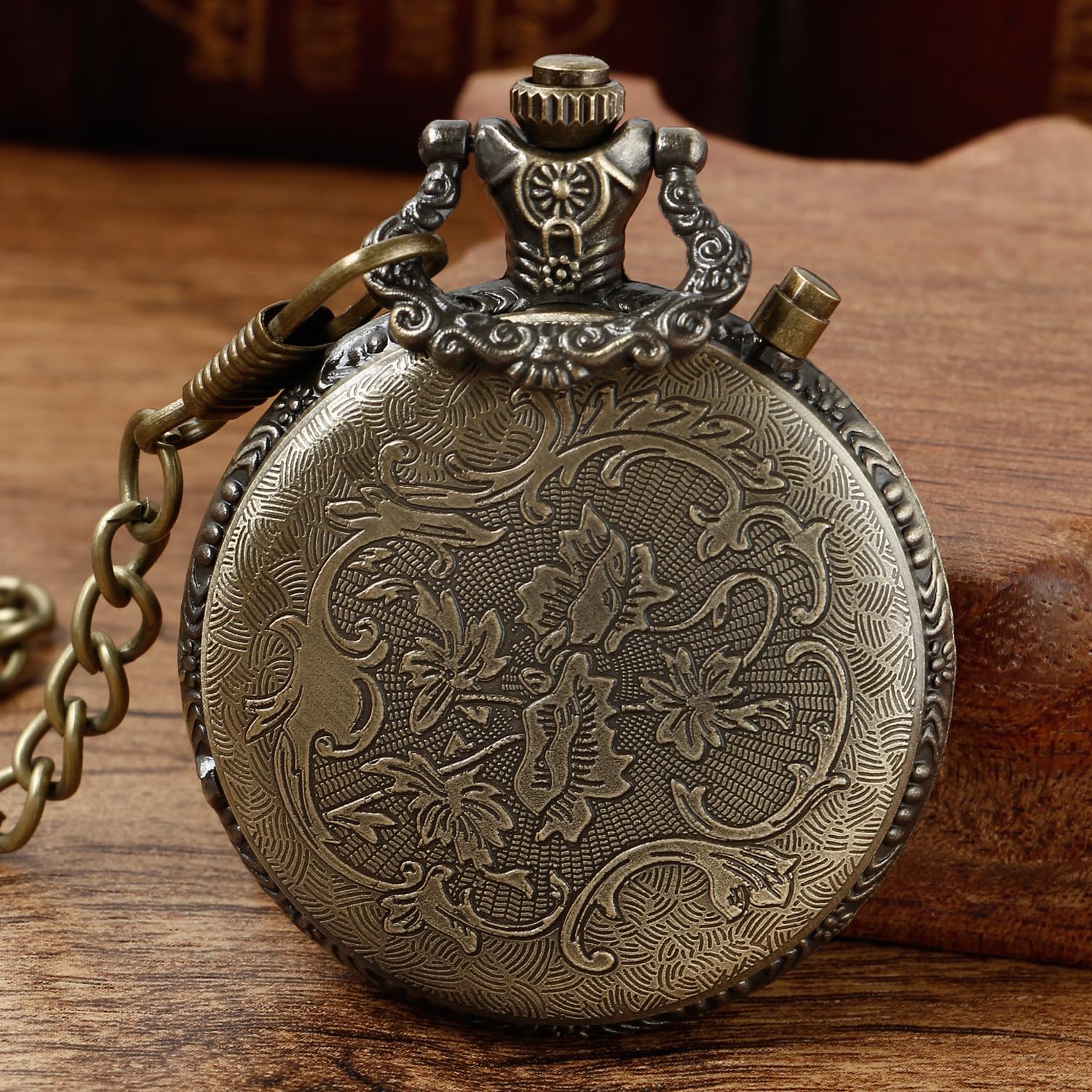 Pocket Watch with LED Lights, Creative Arabic Numeral Dial for Men's Pocket Watch