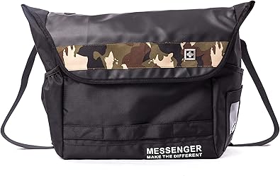 Amazon Swisswin メンズ メッセンジャーバッグ ワンショルダー 大容量 通勤 通学 2色 Sw カモフラージュ Swisswin スイスウィン メッセンジャーバッグ