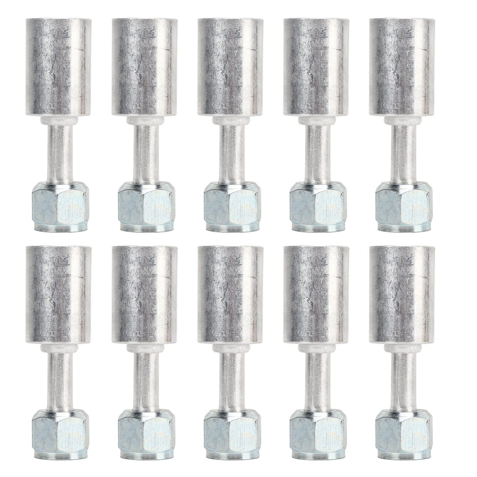 Photo 1 of 10 Pcs Air Conditioning Beadlock, R12 3/8in Sleeve Automotive Straight 180° AC Fitting Beadlock, Aluminium Air Conditioning Direct Fitting for Car Truck